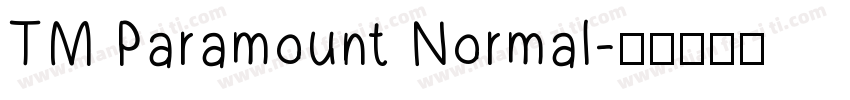 TM Paramount Normal字体转换
